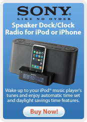 Sony Speaker Dock/Clock Radio for iPod or iPhone