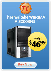 ThermalTake &nbsp;- &nbsp;Thermaltake WingMA VI5000BNS - Mid tower - micro ATX - no power supply - black - USB/Audio