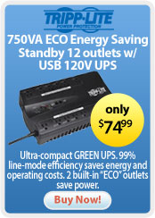 TrippLite 350VA ECO Energy Saving Standby w/USB 120V UPS-Power