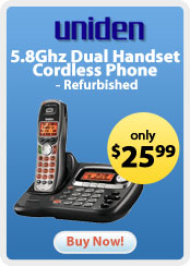 Uniden 5.8Ghz Dual Handset Cordless Phone - Refurbished
