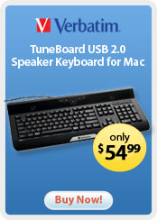 Verbatim &nbsp;- &nbsp;TuneBoard USB 2.0 Speaker Keyboard for Mac