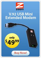 Zoom &nbsp;- &nbsp;V.92 USB Mini Extended Modem