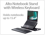 logitech alto notebook stand with wireless keyboard