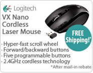 Logitech &nbsp;- &nbsp;VX Nano Cordless Laser Mouse for Notebooks