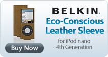 Belkin Eco-Conscious Leather Sleeve for iPod nano 4th Generation