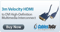 Cables To Go 3m Velocity HDMI to DVI High-Definition Multimedia Interconnect