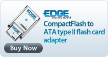 EDGE CompactFlash to ATA type II flash card adapter