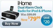 iHome Dual Alarm Clock Radio