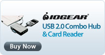 Iogear USB 2.0 Combo Hub &amp; Card Reader