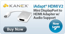 KANEX iAdapt HDMI V2 - Mini DisplayPort to HDMI Adapter w/ Audio Support