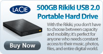 Lacie 500GB Rikiki USB 2.0 Portable Hard Drive