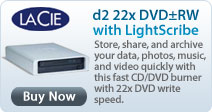 LaCie d2 22x DVDRW with LightScribe