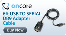 Oncore 6ft USB TO SERIAL DB9 Adapter Cable