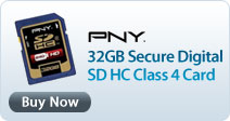 PNY 32GB Secure Digital SD HC Class 4 Card