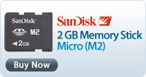 Sandisk Flash memory card 2 GB Memory Stick Micro (M2)