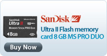 Sandisk Ultra II Flash memory card 8 GB MS PRO DUO