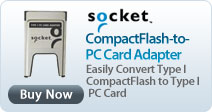 Socket Type I CompactFlash-to-PC Card Adapter