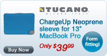 Tucano ChargeUp Neoprene Sleeve for 13" Macbook Pro