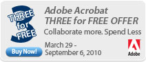 Adobe Acrobat THREE for FREE OFFER