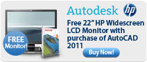 AutoCAD 2011 and HP Widescreen 22 LCD Bundle