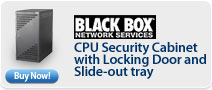 BlackBox CPU Security Cabinet with Locking Door and Slide-out tray