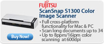 FujitsuScanSnap S1300 Sheet Fed Scanner