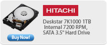 Deskstar 7K1000 1TB Internal 7200 RPM, SATA 3.5" Hard Drive