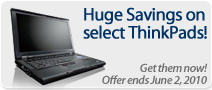 Huge Savings on select Thinkpads