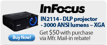 InFocus IN2114 - DLP projector - 3000 ANSI lumens &nbsp;XGA