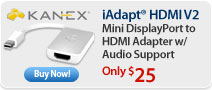 KANEX iAdapt HDMI V2 - Mini DisplayPort to HDMI Adapter w/ Audio Support
