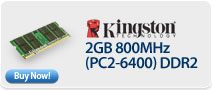 Kingston 2GB 800MHz (PC2-6400) DDR2