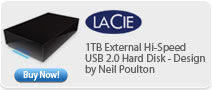 1TB External Hi-Speed USB 2.0 Hard Disk - Design by Neil Poulton