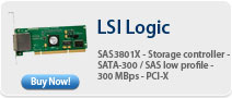 SAS3801X - Storage controller - SATA-300 / SAS low profile - 300 MBps - PCI-X