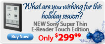 NEW Sony Super Thin E-Reader Touch Edition