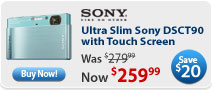 Sony Ultra Slim Sony DSCT90 with Touch Screen