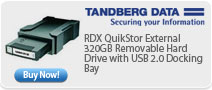 RDX QuikStor External 320GB Removable Hard Drive with USB 2.0 Docking Bay