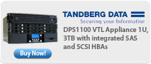 DPS1100 VTL Appliance 1U, 3TB with integrated SAS and SCSI HBAs
