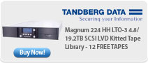 Magnum 224 HH LTO-3 4.8/19.2TB SCSI LVD Kitted Tape Library - 12 FREE TAPES