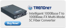 Intelligent 1000Base-T to 1000Base-FX