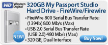 320GB My Passport Studio Hard Drive - FireWire/Firewire