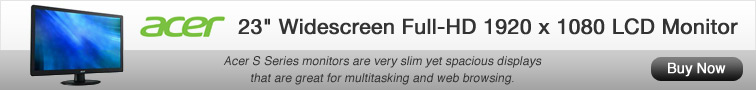 Acer 23" Widescreen Full-HD 1920 x 1080 LCD Monitor