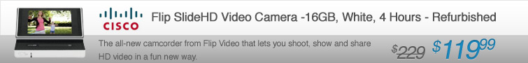 Cisco Flip SlideHD Video Camera -16GB