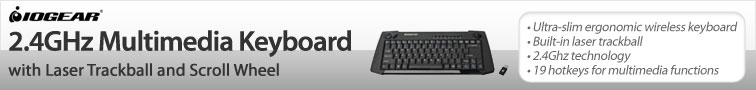 Multimedia Keyboard with Laser Trackball and Scroll Wheel