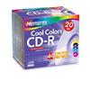 Memorex 48x Cool Color CD-R 700MB Storage Media - 20 Pack with Slimline Jewel Case