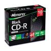 Memorex Black CD-R 48x 700MB Storage Media - 10 Pack with Slimline Jewel Case