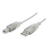 Startech Transparent USB 2.0 Cable - A to B - USB cable - 10 ft USBFAB10T &nbsp;&nbsp;&nbsp;&nbsp;&nbsp;&nbsp;&nbsp;&nbsp;&nbsp;&nbsp;