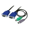 Startech 3-in-1 Ultra Thin PS/2 KVM Cable - keyboard / video / mouse (KVM) cable - 6 ft SVECON6
