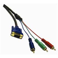 Cables To Go Ultima - Video cable - component video - HD-15 (M) - RCA (M) - 50 ft - shielded - charcoal