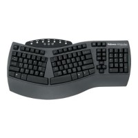 Fellowes Split Design Keyboard wtih Microban Product Protection - Black