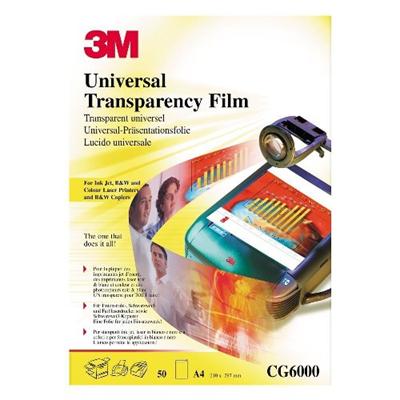 3M Cg6000 Multipurose Transparency Film 50 Sheets